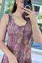 Zero Sleeve Tie-Dye Viscose Dress 6Y374 - 4