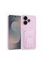 Xiaomi Redmi 13 Compatible Case Flexstand Card Holder Silicone Case Rose Gold