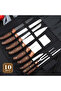 10-Piece Kitchen Knife Set with Storage Bag, Fork & Sharpener, Ultra-Sharp Chef Knives for Meat & Vegetable Prep, Ergonomic Handle Cooking Cutlery Set for Home Kitchens & Chefs - 8
