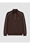 Stand Collar Printed Men's Sweatshirt - 5
