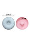 2-piece round corrugated silicone cake and donut baking mold set - blue - pink - 2