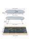 Foldable Nail Salon PU Leather Hand Rest Pad & Table Mat Set (Gray) - 7
