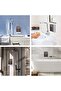 2-Pack Wall-Mounted Soap Dish with Lid, Waterproof & Dustproof No-Drill Transparent Self-Draining Storage Tray for Bathroom & Kitchen, White - 5