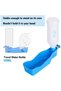 Two dog water bottles with lanyards, portable stand-up pet water fountain with included water bowl, convenient for travel - Blue. - 3