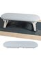 Foldable Nail Salon PU Leather Hand Rest Pad & Table Mat Set (Gray)