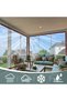 Transparent Heavy-Duty Waterproof Plastic Tarpaulin with Eyelets for Patio Fencing & Greenhouse (2x4m) - 2