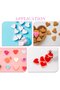 pieces heart-shaped silicone food molds - ice cubes, chocolate, candy, cake - DIY baking molds for love, pink - 3