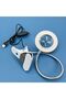 Light Clip Clip-on LED Desktop Magnifying Light Clip 3-Mode Dimmable Magnifier for Bed Work Crafts DIY Silver 1 Unit - 2