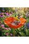Bird Waterer - 14*14*65 cm - High-quality alloy material - Elegant floral design - Garden decoration - Pet supplies - Vegetables - 2