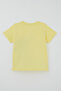 Boy's Shorts Set with Cute Dolphin Figure, Ages 2-6, Yellow - 6