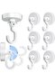 6-Piece Self-Adhesive Wall Hooks, No-Drilling, 360° Rotating Ceiling Hangers for Kitchen & Bath, Max 5 kg