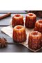 set of 4 aluminum canelé molds, 45 mm in diameter, traditional pastry molds. - 4