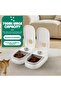 Timed Feeder - 2 x 350ml Automatic Double-Meal Feeder with 48-Hour Timer - Electric Automatic Feeder for Dry & Wet Food - 24x28.5cm - 3