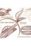 Hair clips, 6 side-sliding hair clips, 12x5x3.5 cm, Shark clips, Hair tie clips, Strong clamping, Anti-slip, Pointed oval shape, Matte surface, Curved - 2