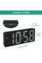 Digital alarm clock, LED alarm clock, with snooze function, adjustable brightness, and daytime mode (black). - 2