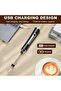 Handheld USB Rechargeable Electric Milk Frother with 2 Whisk Heads (black, 3 speeds). - 5