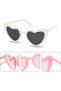 Heart-shaped pearl sunglasses - pink, perfect for summer parties and holidays. - 4