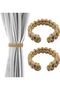 Simple curtain tiebacks, 2-pack, suitable for home, office, living room, bedroom (brown)