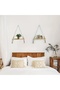 Bohemian Wall-Mounted Plant Floating Shelf Made of Wooden Beads and Cotton Rope - 3