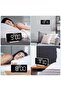 Digital alarm clock, LED alarm clock, with thermometer, date display, snooze function, and adjustable brightness (black). - 4