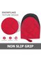 1 Pair Short Oven Mitts Mini Oven Mitts Non-Slip Grip Surface Hanging Loop for Grilling Baking Cooking Grilling Red - 4