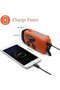 Emergency solar manual crank radio, 2000mAh AM/FM survival receiver with USB phone charger and SOS alarm - 2