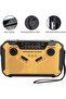 Emergency solar handheld radio, 2500mAh AM/FM weather receiver with bright LED flashlight reading lamp and SOS alarm - 2