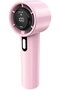 2025 New Arrival - Handheld Fan - Mini Fan - Rechargeable Handheld Fan - Mini Rechargeable Handheld Fan - Pink Handheld Fan with Digital Display