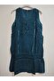 Authentic, Double Layer, No Lycra, 100% Washed, Stonewashed, Pure Cotton, Solid Color, Sleeveless Dress