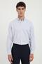 Men's Regular Fit Button-Down Collar Long Sleeve Blue Shirt