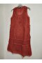 Authentic, Double Layer, No Lycra, 100% Washed, Stonewashed, Pure Cotton, Solid Color, Sleeveless Dress - 5