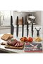 6-Piece Kitchen Knife Set with Peeler, All-in-One Chef Knives for Home Kitchen Cooking and Daily Meal Prep, Ergonomic Non-Slip Handle Cutting Tools for Home Chefs, Families and Professional Cooks