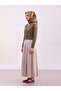 Leaf Patterned Cotton Scarf - Brown Tan - 2