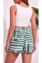 Women's Comfortable Fit High Waist Viscose Shorts - 5