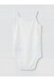 Lcw Baby White Square Collar Baby Girl Snap Fastener Bodysuit 3-Pack - 5