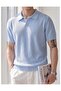 Men's Knit Polo Shirt, Short Sleeve, casual, Textured shirt - 3