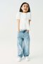 Puff-sleeved layered top