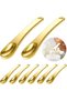 8-Piece gold metal skincare spatula set, mixing spoon for facial mask, cream and lotion