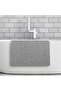 Non-slip square shower mat, 60*60cm, with drainage holes, quick-drying, mildew-resistant, soft and comfortable - Gray