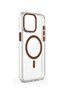 Transparent protective with colored frame compatible with iPhone 15 Pro Max With MagSafe - Brown - 2