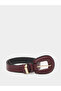 Burgundy Slim Belt