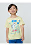 Boys Yellow Printed Shark T-Shirt and Shorts Set - 2