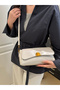 White Faux Leather Crossbody Bag - 5