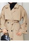 Women's Oversize Buttoned Hijab Trench Coat Rc3111 - 8