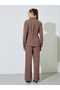 Brown Longline Shirt and Wide Leg Pants Co-Ord Set - 4
