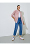 Pink Longline Plaid Oversized Shirt - 2