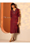 Red Embellished Rayon Straight Kurta - 6