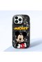 iPhone 12 Pro Compatible Case Camera Protector Black Silicone Couple Phone Case Character Patterned