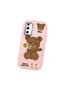Samsung Galaxy S20 Fe Compatible Case Camera Protector Pink Silicone Couple Phone Case Bear Patterned - 3