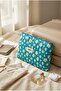Turquoise Daisy 13 Inch Laptop and Tablet Sleeve |   Quilted Organizer Bag Water Repellent Fabric